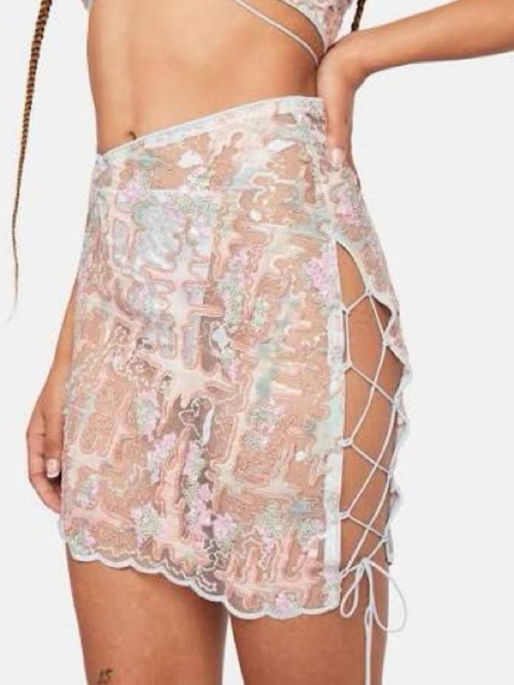 For Love & Lemons ‘Monique’ Sequin Two-Piece Set - Picture 2 of 12